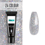 Glittery Poly Builder UV Gel Kit Jelly Crystal Nail Art Quick Extension