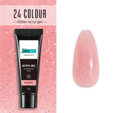 Glittery Poly Builder UV Gel Kit Jelly Crystal Nail Art Quick Extension