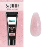 Glittery Poly Builder UV Gel Kit Jelly Crystal Nail Art Quick Extension