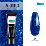 Glittery Poly Builder UV Gel Kit Jelly Crystal Nail Art Quick Extension