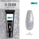 Glittery Poly Builder UV Gel Kit Jelly Crystal Nail Art Quick Extension