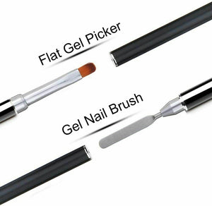Dual Ended Polygel Acrygel UV Gel Builder Spatula & Brush Nail Art