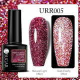 Reflective Glitter Gel Polish Soak Off Nail Gel Varnish Flashing Effect