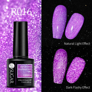 Reflective Glitter Gel Polish Soak Off Nail Gel Varnish UR016