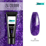 Glittery Poly Builder UV Gel Kit Jelly Crystal Nail Art Quick Extension